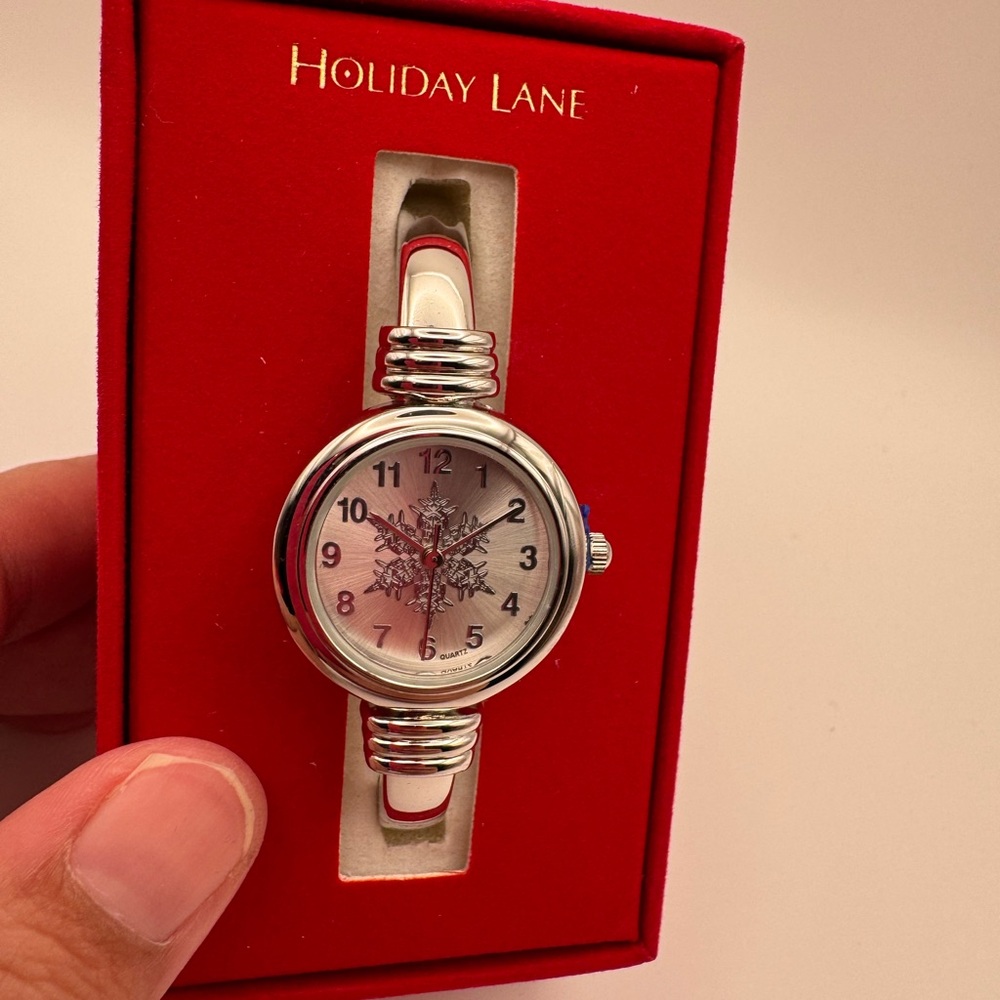 Brand New Silver and White Snowflake Watch